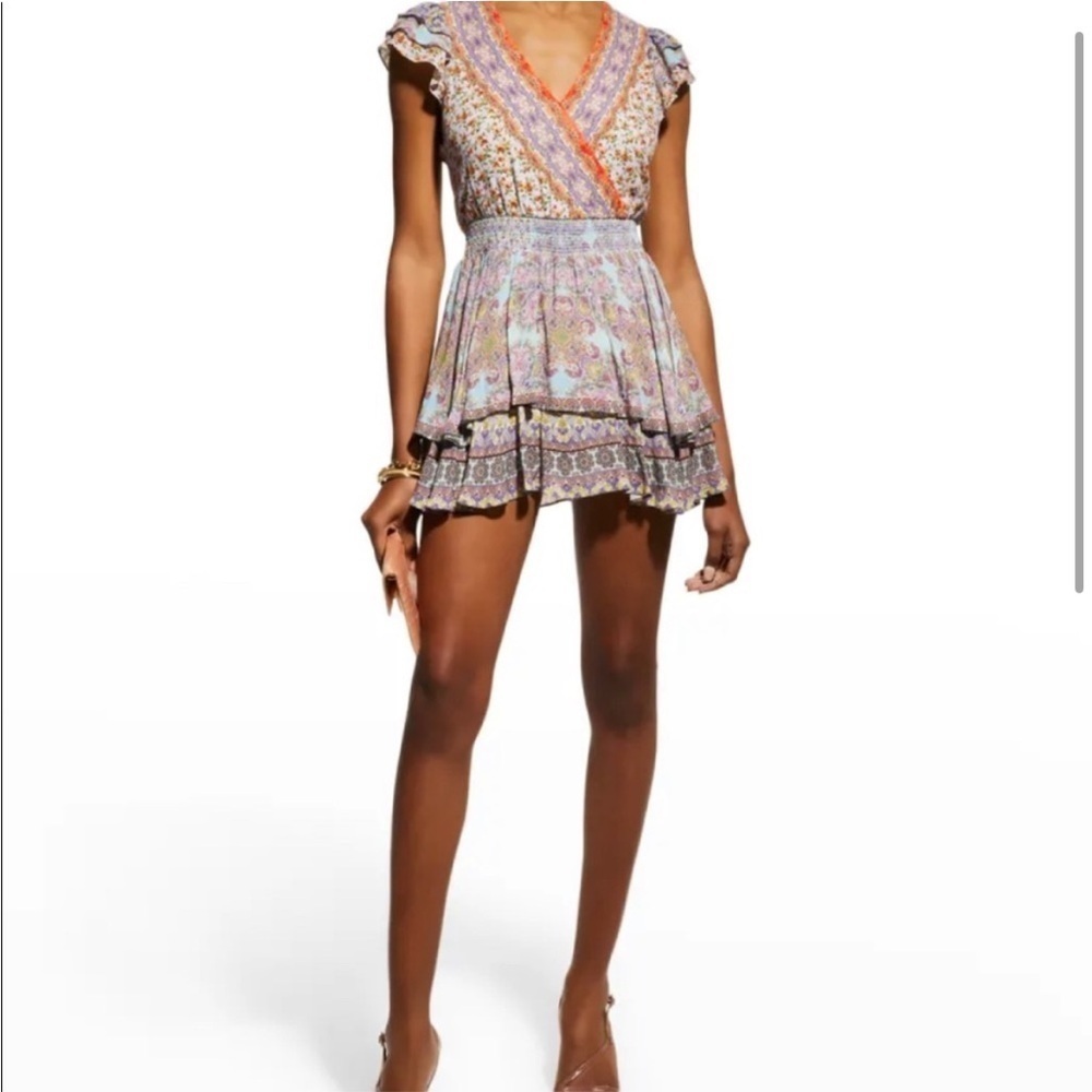 Alice + Olivia Mariska Ruffle Paisley Romper Size 10